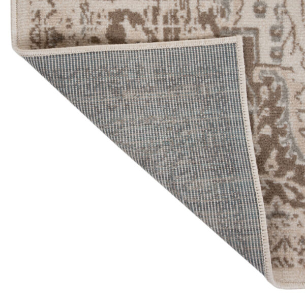 6' x 9' Cream Medallion Power Loom Area Rug