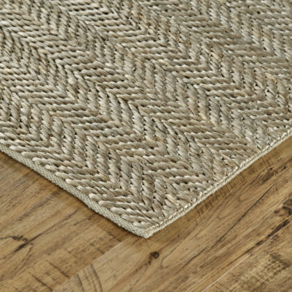 2' X 3' Tan And Gray Hand Woven Area Rug