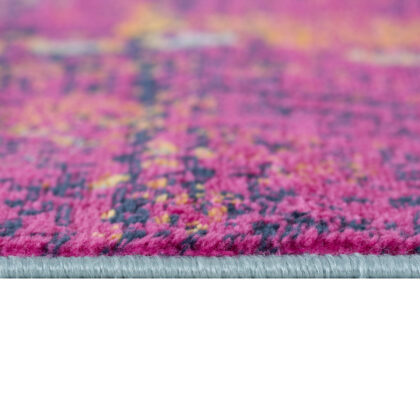 6' X 9' Magenta Abstract Dhurrie Area Rug