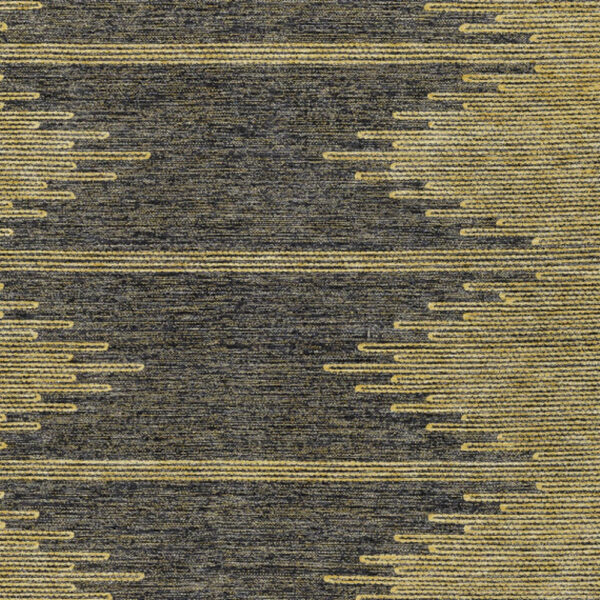 5' X 8' Dark Gray And Gold Abstract Washable Indoor Outdoor Area Rug