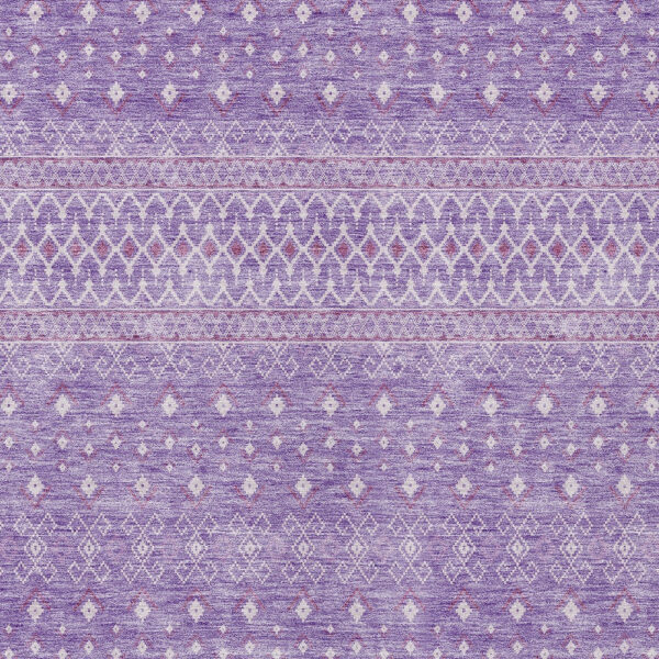 3' X 5' Lavender And Purple Tribal Washable Indoor Outdoor Area Rug