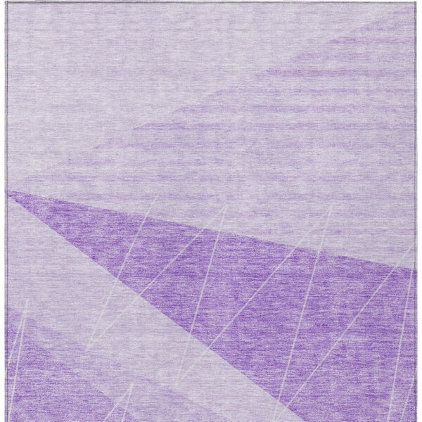 9' X 12' Lavender And Purple Geometric Washable Indoor Outdoor Area Rug