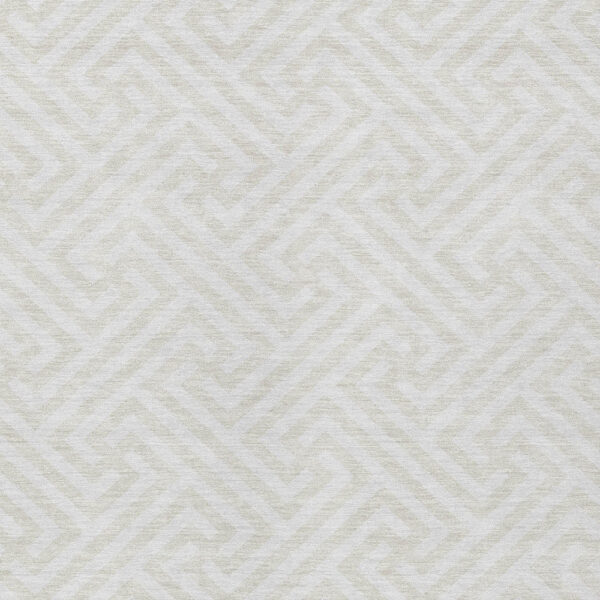 3' X 5' Ivory And Beige Geometric Washable Indoor Outdoor Area Rug