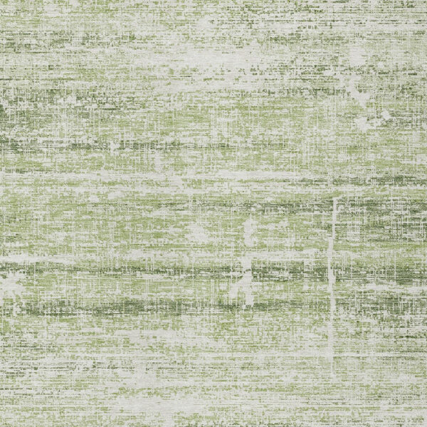 3' X 5' Artichoke Green Green And Ivory Abstract Washable Indoor Outdoor Area Rug
