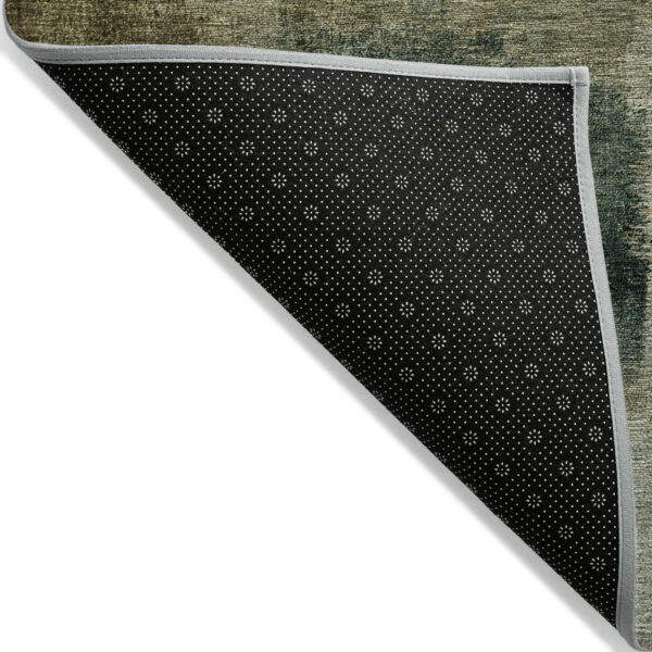 8' X 10' Brown Beige And Ivory Abstract Washable Indoor Outdoor Area Rug