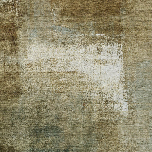 8' X 10' Brown Beige And Ivory Abstract Washable Indoor Outdoor Area Rug