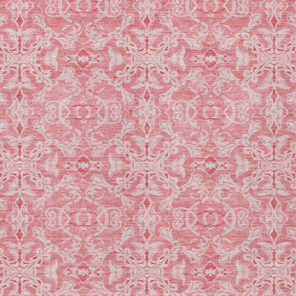10' X 14' Pink And Blush Medallion Washable Indoor Outdoor Area Rug