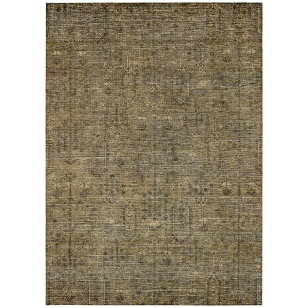 3' X 5' Brown And Beige Southwestern Washable Indoor Outdoor Area Rug