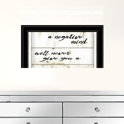 Positive Life 3 Black Framed Print Wall Art