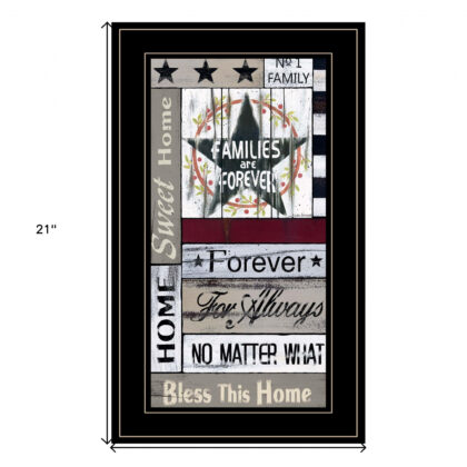 Families Are Forever 4 Black Framed Print Wall Art