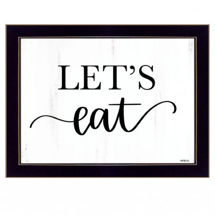 Lets Eat 1 Black Framed Print Wall Art