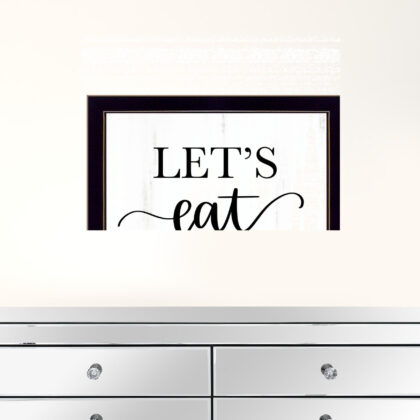 Lets Eat 1 Black Framed Print Wall Art