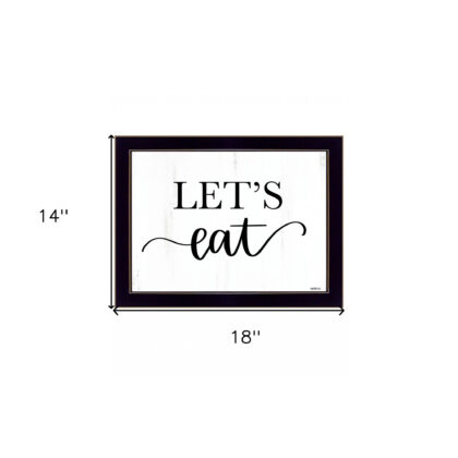Lets Eat 1 Black Framed Print Wall Art