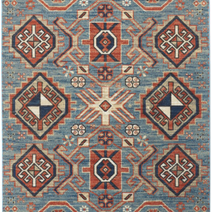 13' X 15' Abstract Power Loom Distressed Area Rug