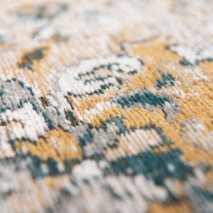8' x 11' Blue and Green Abstract Non Skid Area Rug