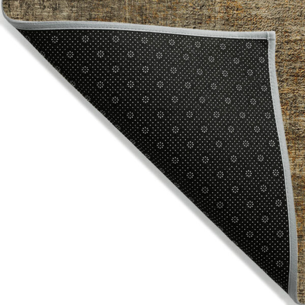 8' X 10' Brown Beige And Taupe Abstract Washable Indoor Outdoor Area Rug