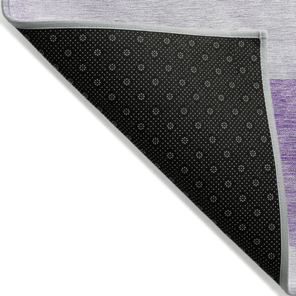 5' X 8' Purple And Lavender Geometric Washable Indoor Outdoor Area Rug