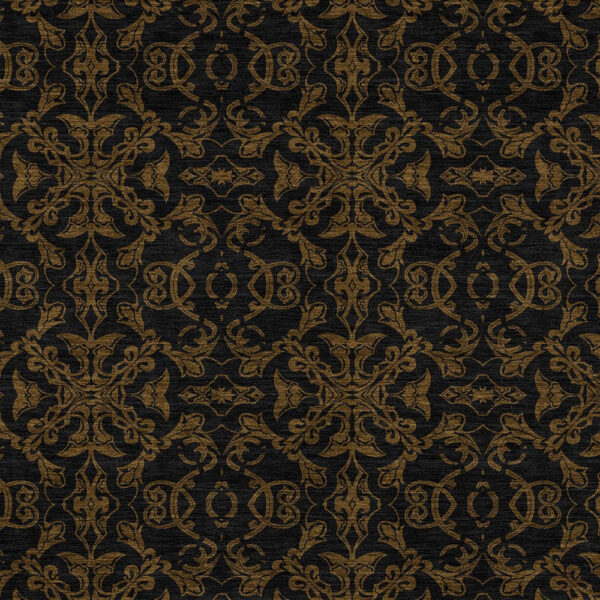 5' X 8' Brown And Black Medallion Washable Indoor Outdoor Area Rug