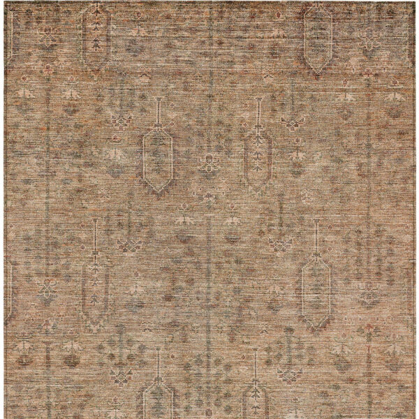 8' X 10' Terra Cotta And Copper Southwestern Washable Indoor Outdoor Area Rug