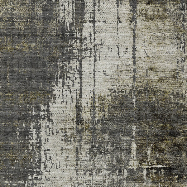 5' X 8' Taupe Beige And Olive Green Abstract Washable Indoor Outdoor Area Rug