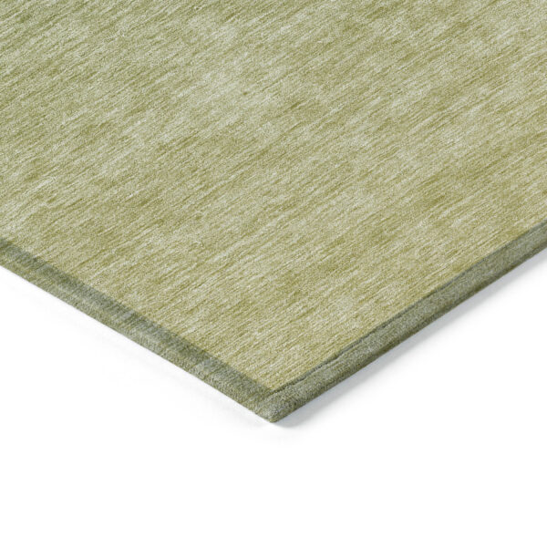 10' X 14' Artichoke Green And Fern Green Ombre Washable Indoor Outdoor Area Rug