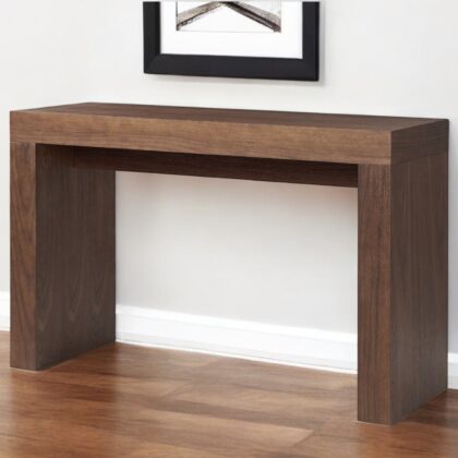 47" Brown Wood Block Console Table