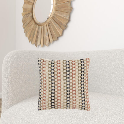 20" Blue and Green Cotton Pillow