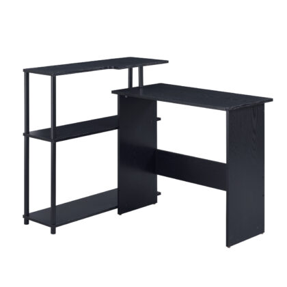 39" Black L Shape Writing Desk