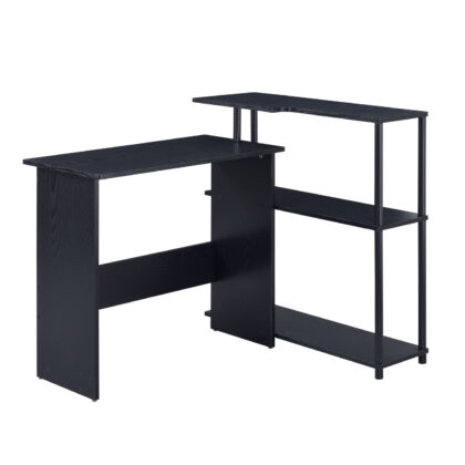 39" Black L Shape Writing Desk