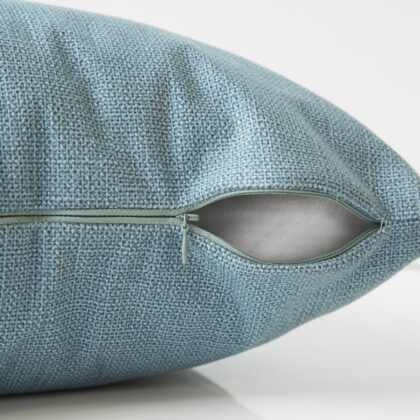 18" X 18" Light Green Polyester Interlocking Zippered Pillow