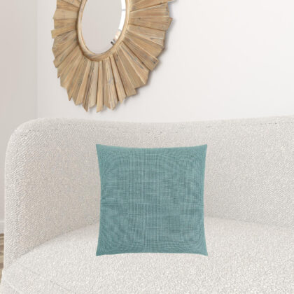 18" X 18" Light Green Polyester Interlocking Zippered Pillow