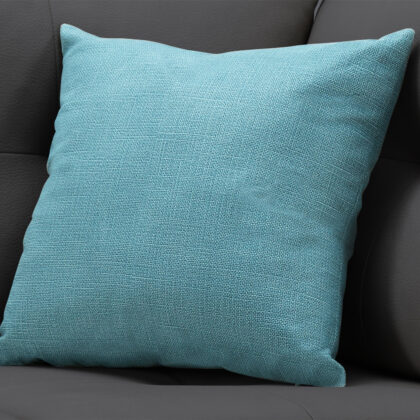 18" X 18" Light Green Polyester Interlocking Zippered Pillow