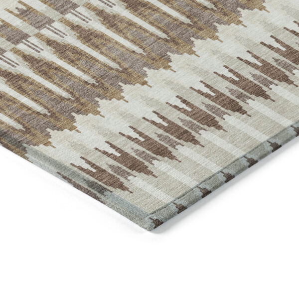 8' X 10' Brown Beige And Taupe Southwestern Washable Indoor Outdoor Area Rug