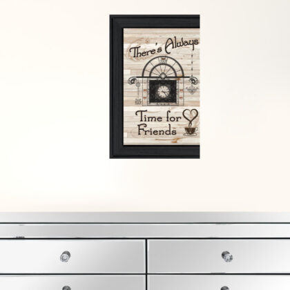 Time For Friends 2 Black Framed Print Wall Art