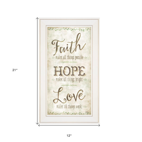 Faith 1 White Framed Print Wall Art