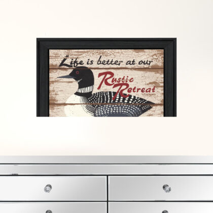 Rustic Retreat Black Framed Print Wall Art