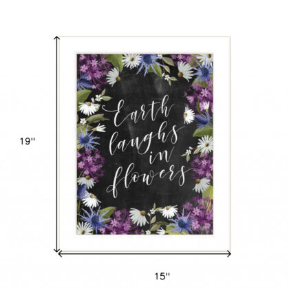Earth Laughs In Flowers 3 White Framed Print Wall Art