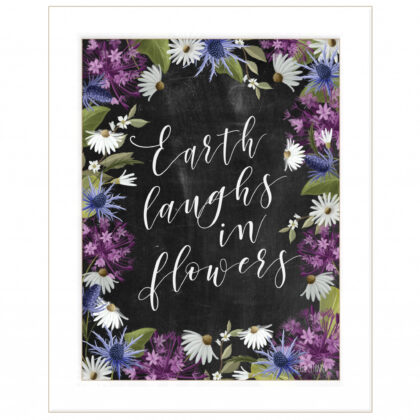 Earth Laughs In Flowers 3 White Framed Print Wall Art