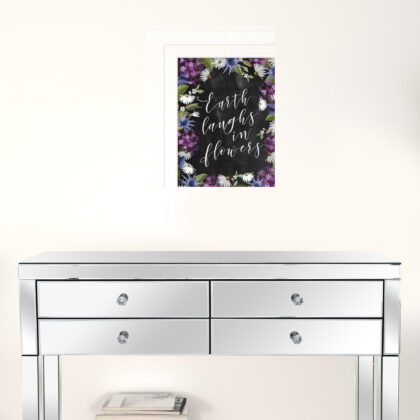 Earth Laughs In Flowers 3 White Framed Print Wall Art