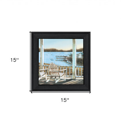 Harbor View 1 Black Framed Print Wall Art