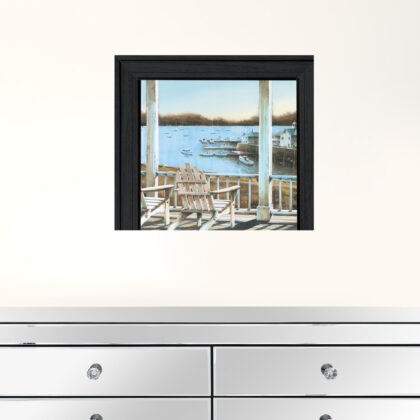 Harbor View 1 Black Framed Print Wall Art