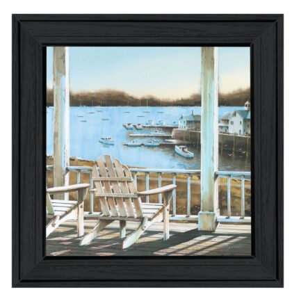 Harbor View 1 Black Framed Print Wall Art