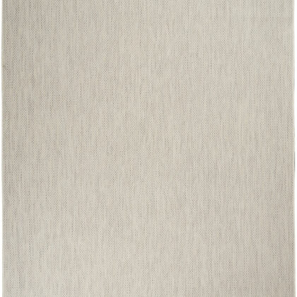 8' X 10' Ivory and Silver Indoor Outdoor Area Rug
