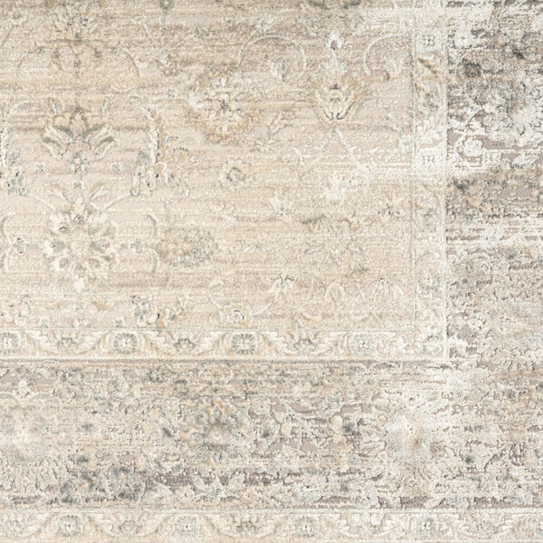 8' x 10' Beige and Ivory Floral Area Rug