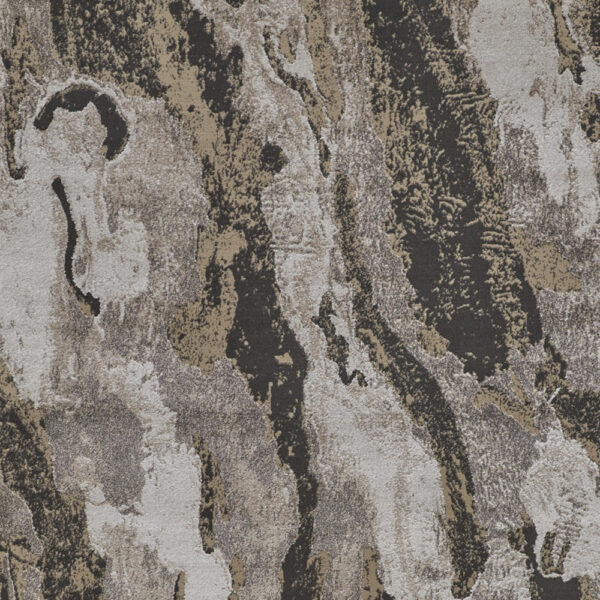 7' x 10' Brown and Ivory Abstract Power Loom Distressed Area Rug
