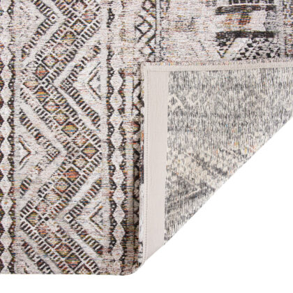 6' X 8' Gray and White Oriental Non Skid Area Rug