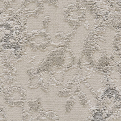 10' X 13' Ivory Gray And Black Abstract Stain Resistant Area Rug