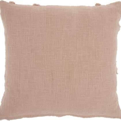 Boho Chic Blush Textured Lines Throw Pillow