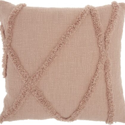 Boho Chic Blush Textured Lines Throw Pillow