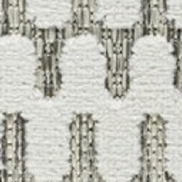 8' Cream and Beige Geometric Distressed Indoor Outdoor Runner Rug